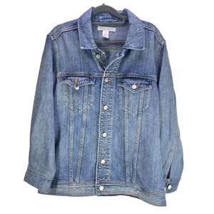 Outerknown men Peacenik Denim Trucker Jacket - Blue SZ Large